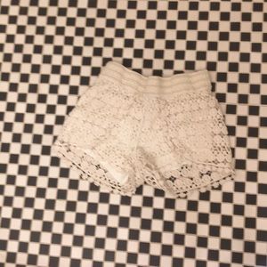 white boho shorts